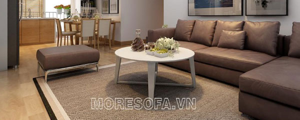Ghế sofa góc da hiện đại