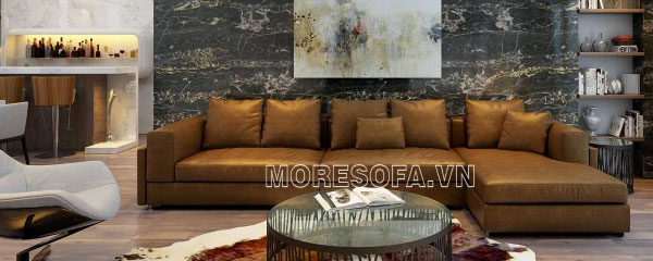 Ghế sofa góc da hiện đại