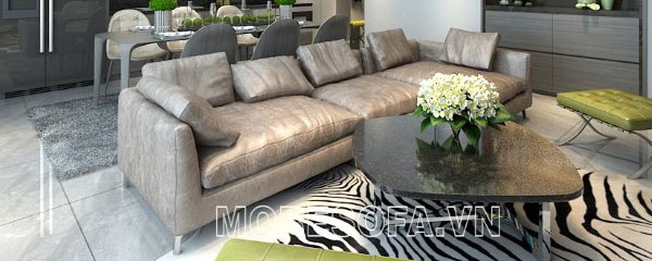 Ghế sofa góc da hiện đại cao cấp