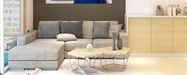Ghế sofa góc nỉ hiện đại