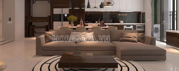 Ghế sofa góc nỉ hiện đại