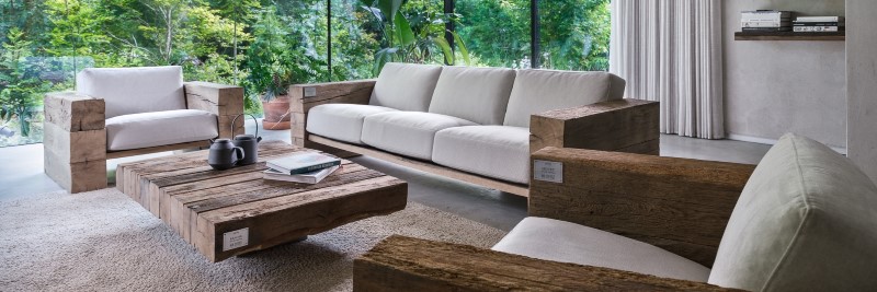 Sofa gỗ Rustic