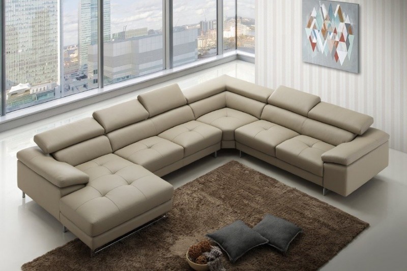 +19 Mẫu sofa da chữ U đẹp thay đổi diện mạo căn phòng khách.