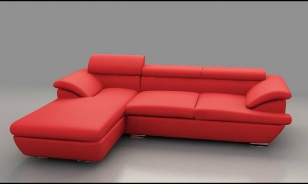 Sofa da màu đỏ