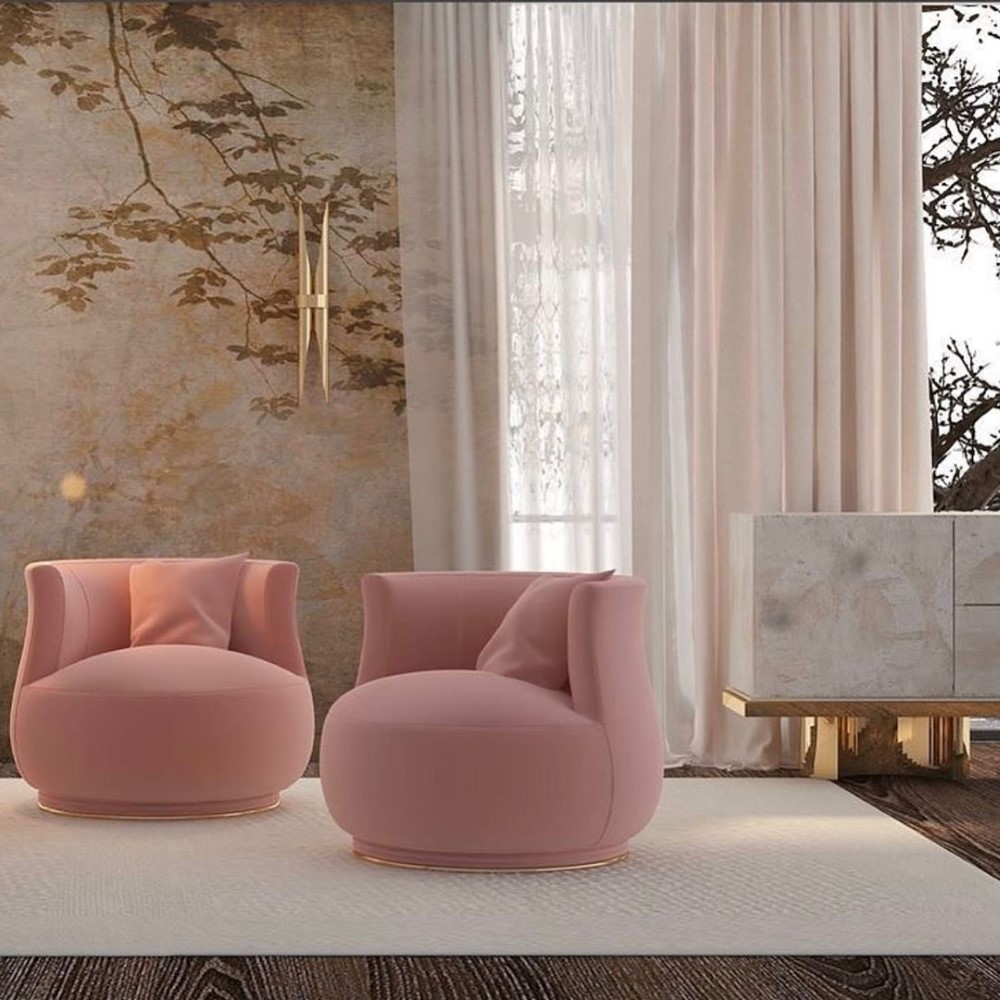 Sofa da màu hồng