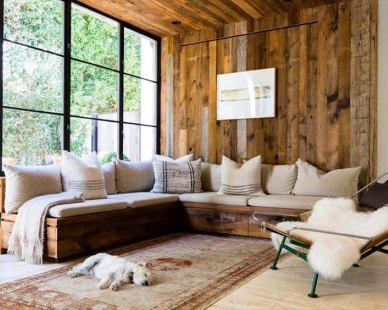Mẫu sofa gỗ góc